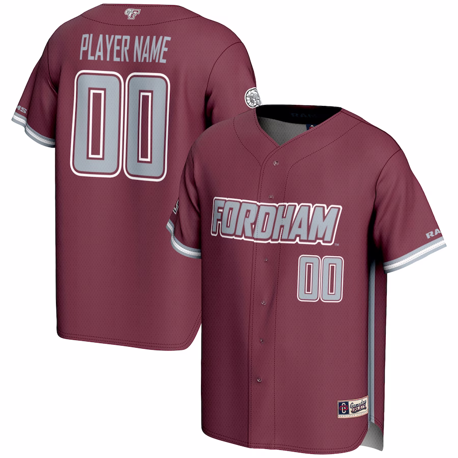 Fordham Rams GameDay Greats NIL Pick-A-Player Lightweight Baseball Jersey - Maroon - Puhuasuan