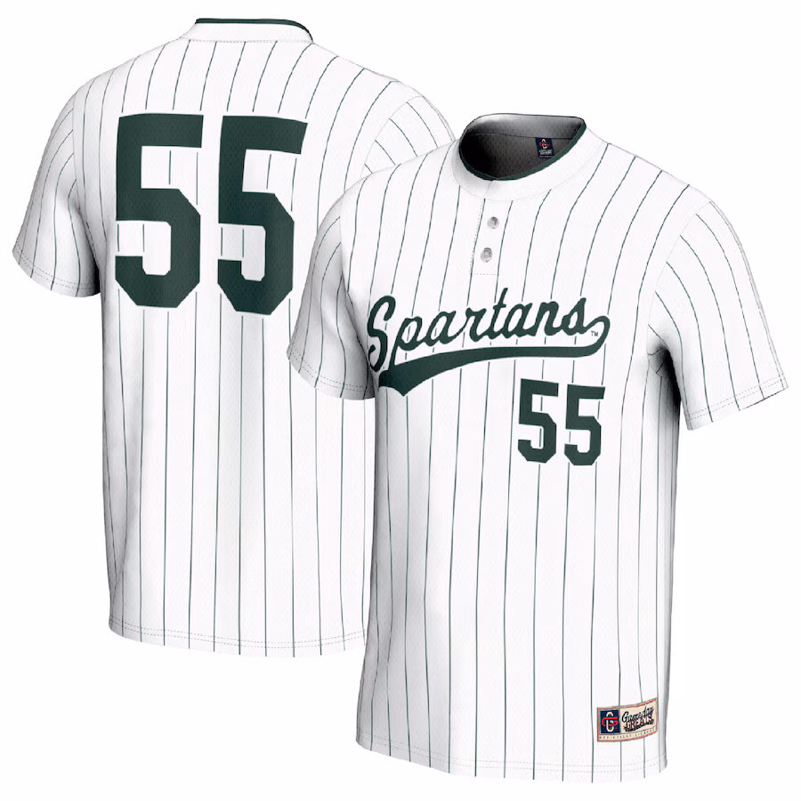 #1 Michigan State Spartans GameDay Greats Unisex Lightweight Softball Fashion Jersey - White - Puhuasuan