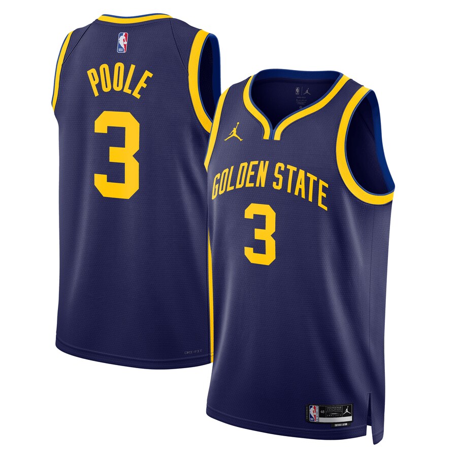 Unisex Golden State Warriors Jordan Poole Jordan Brand Navy Swingman Jersey - Statement Edition - Puhuasuan