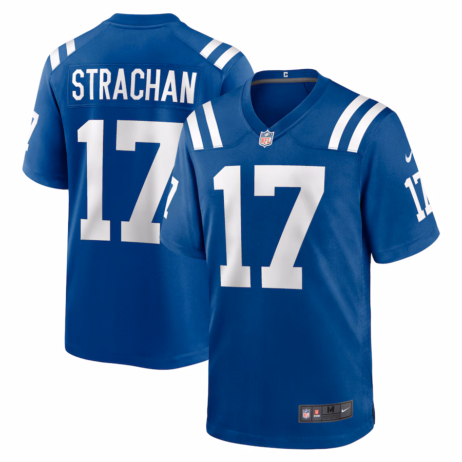 Men's Indianapolis Colts Mike Strachan Nike Royal Game Jersey - Puhuasuan