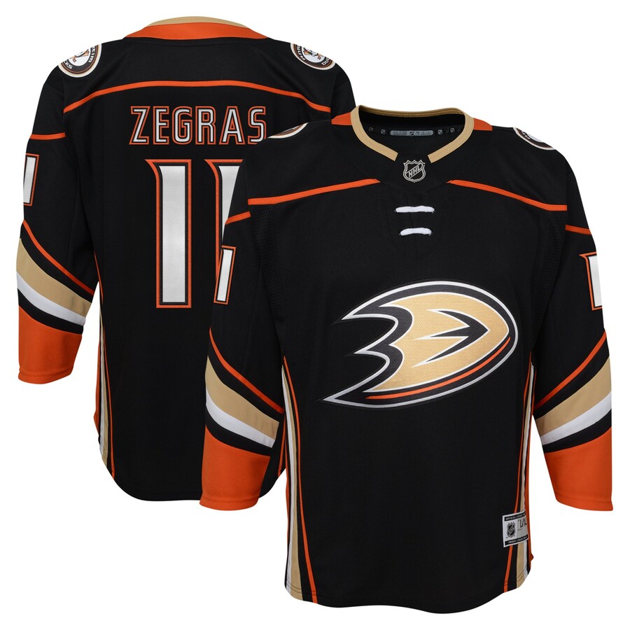 Youth Anaheim Ducks Trevor Zegras Black Home Premier Player Jersey - Puhuasuan