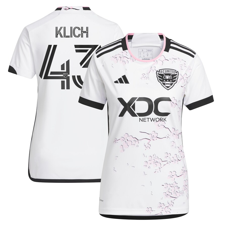 Women's D.C. United Mateusz Klich adidas White 2023 The Cherry Blossom Kit Replica Player Jersey - Puhuasuan