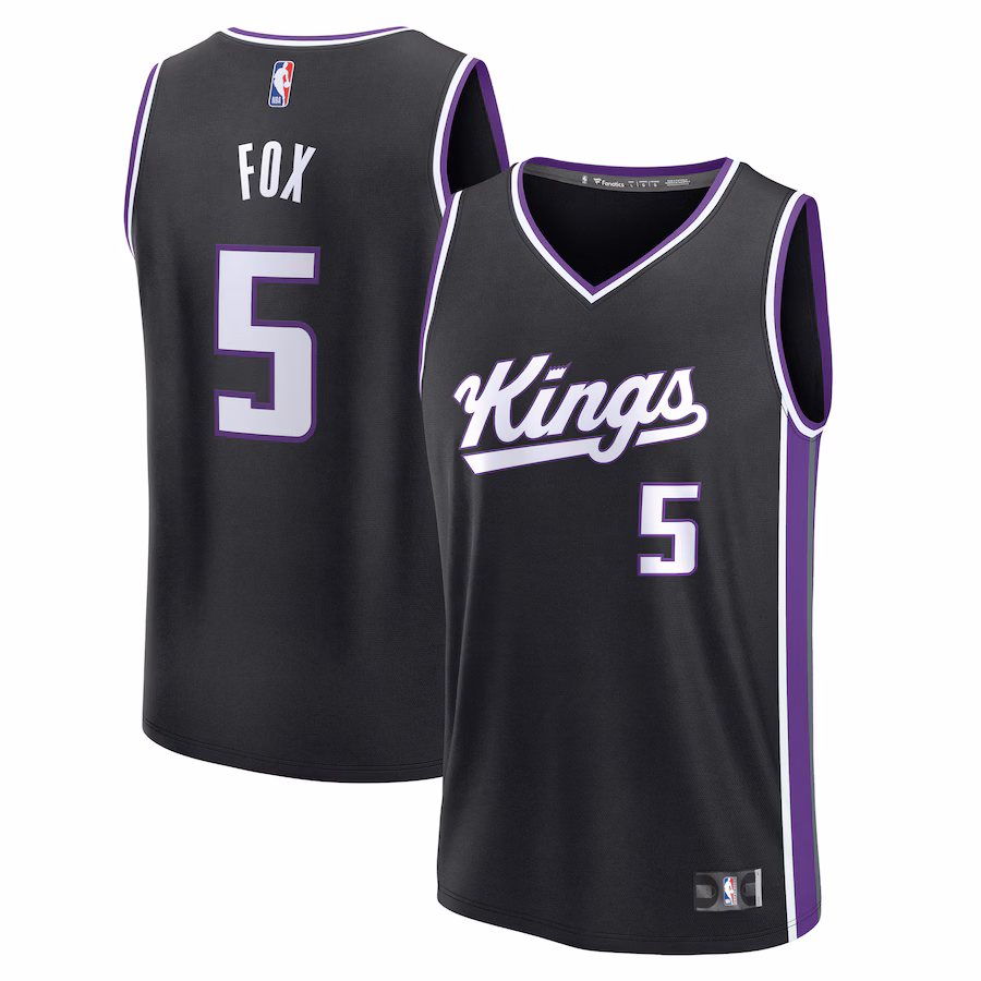 Youth Sacramento Kings De'Aaron Fox Fanatics Black Fast Break Replica Player Jersey - Icon Edition - Puhuasuan