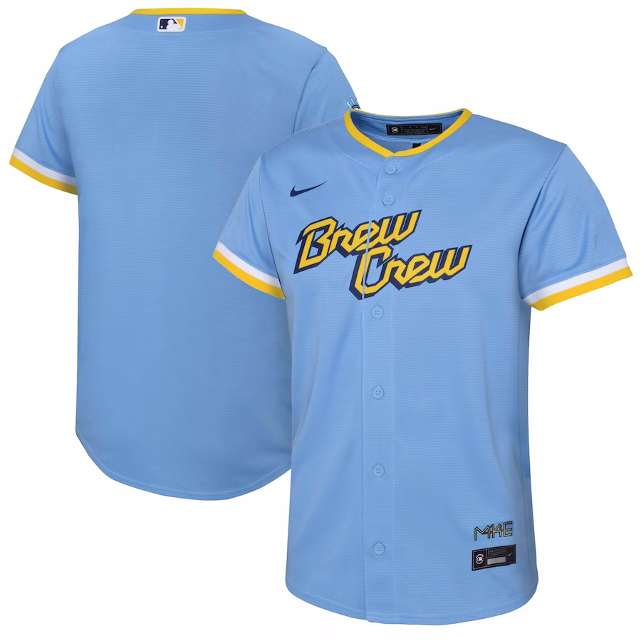 Preschool Milwaukee Brewers Nike Powder Blue City Connect Replica Team Jersey - Puhuasuan