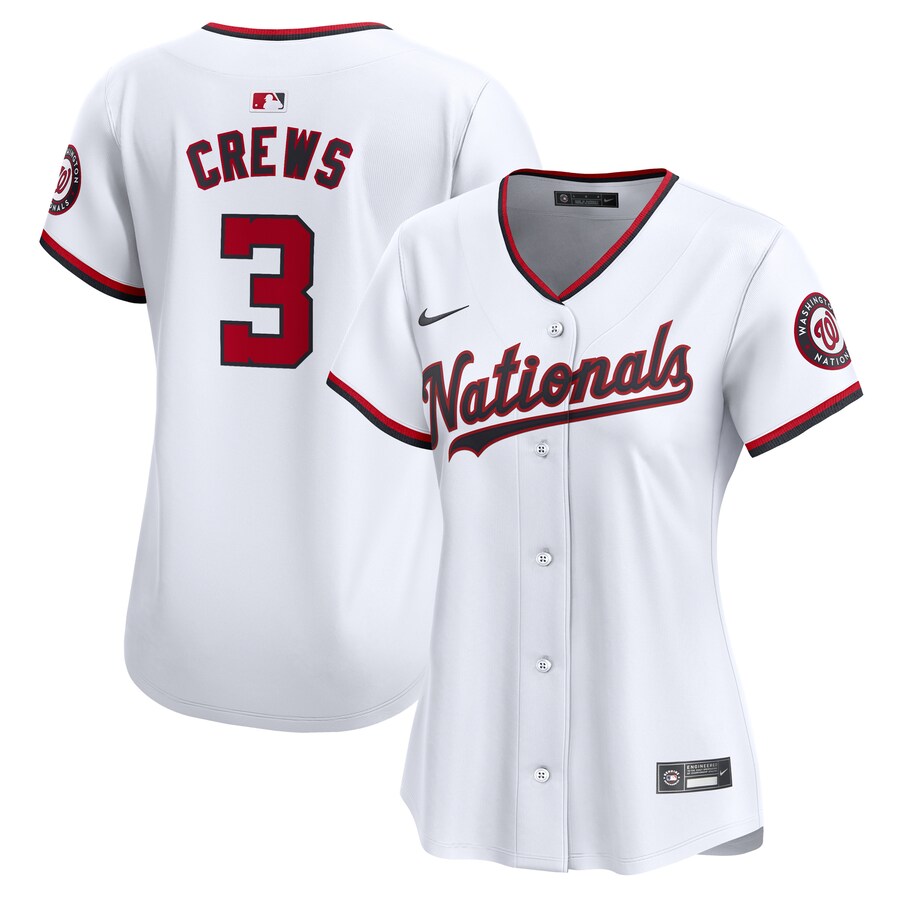 Women's Washington Nationals Dylan Crews Nike White Home Limited Player Jersey - Puhuasuan