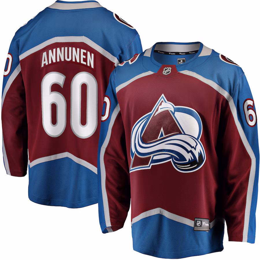 Men's Colorado Avalanche Justus Annunen Fanatics Burgundy Home Premier Breakaway Player Jersey - Puhuasuan