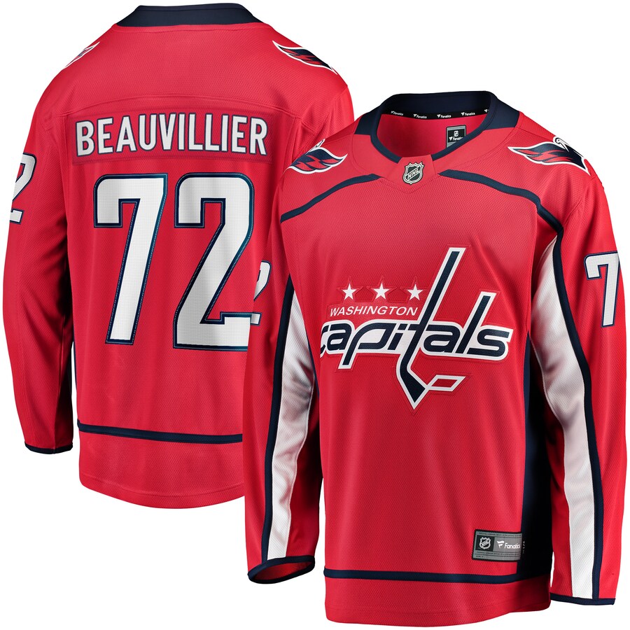 Men's Washington Capitals Anthony Beauvillier Fanatics Red Home Breakaway Jersey - Puhuasuan