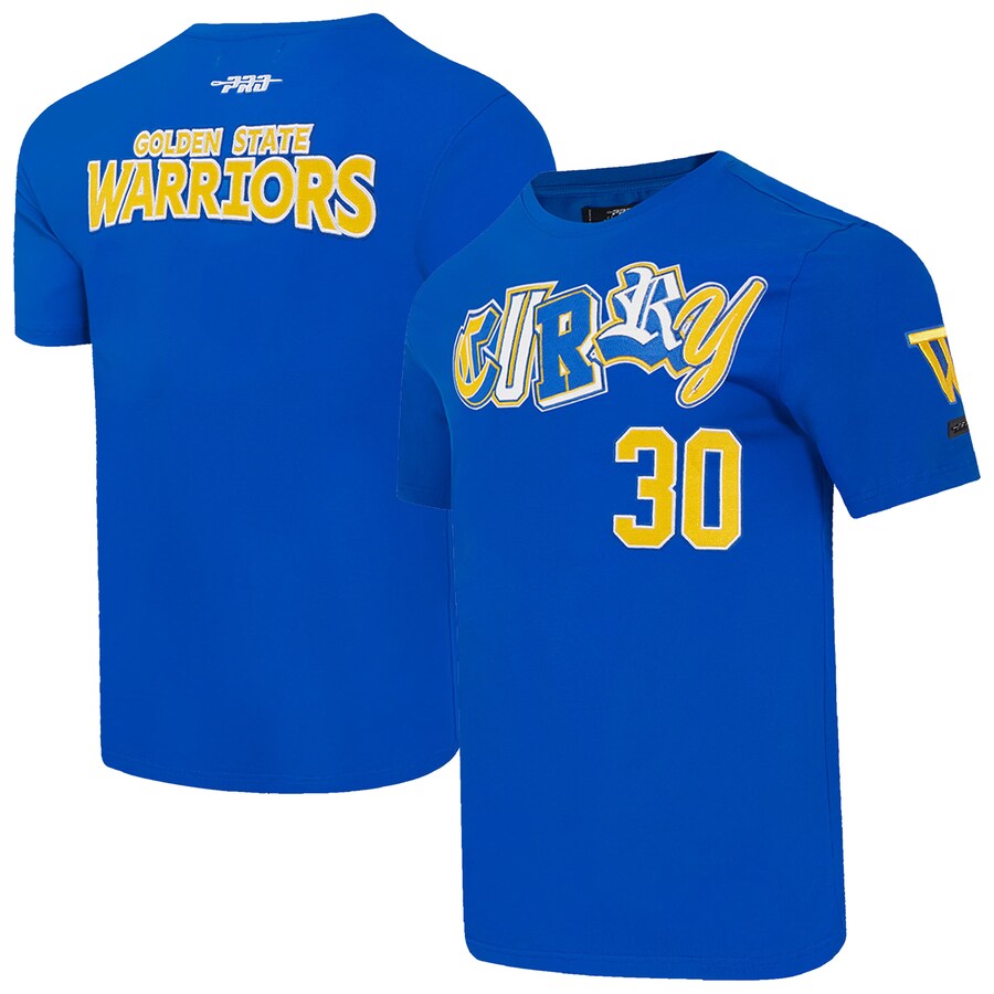 Men's Golden State Warriors Stephen Curry Pro Standard Royal City Ransom T-Shirt - Puhuasuan