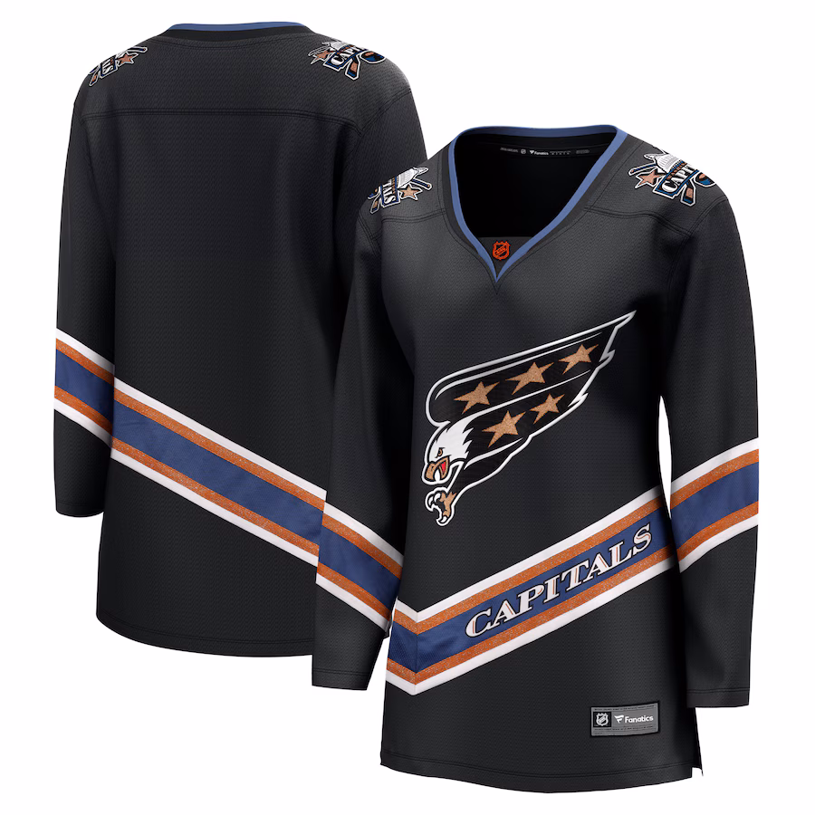 Women's Washington Capitals Fanatics Black Special Edition 2.0 Breakaway Blank Jersey - Puhuasuan