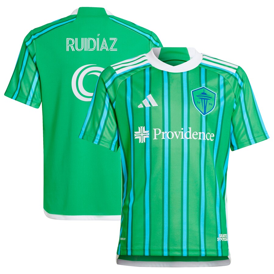 Youth Seattle Sounders FC Raul Ruidiaz adidas Green 2024 The Anniversary Kit Replica Player Jersey - Puhuasuan