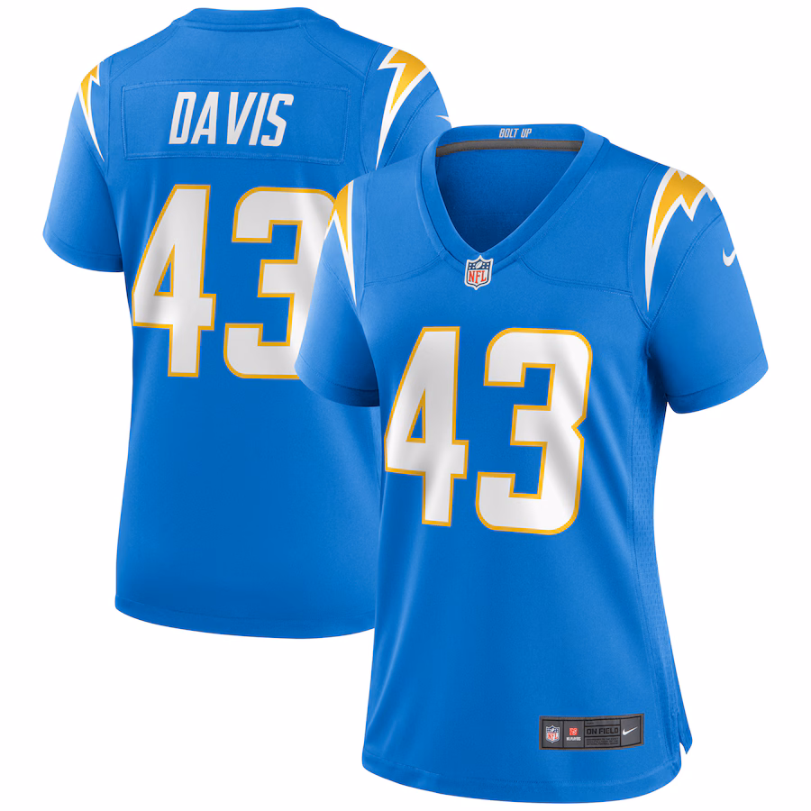 Women's Los Angeles Chargers Michael Davis Nike Powder Blue Game Jersey - Puhuasuan
