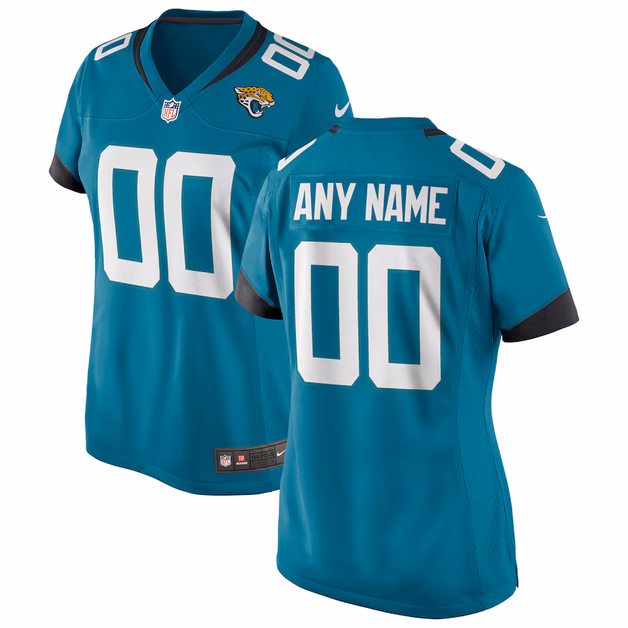 Women's Nike Teal Jacksonville Jaguars Custom Team Jersey - Puhuasuan