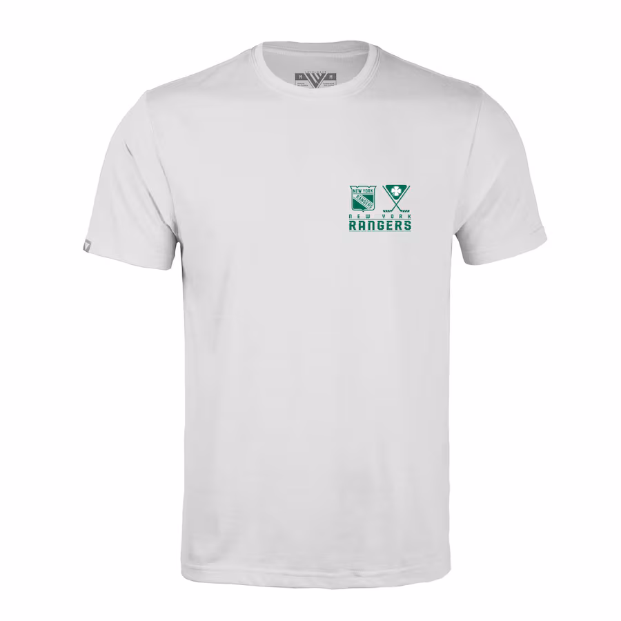 Men's New York Rangers Levelwear White St. Patrick's Day Richmond T-Shirt - Puhuasuan