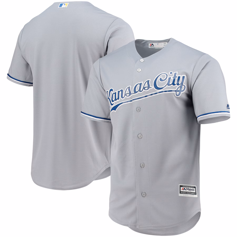 Men's Kansas City Royals Majestic Gray Team Official Jersey - Puhuasuan