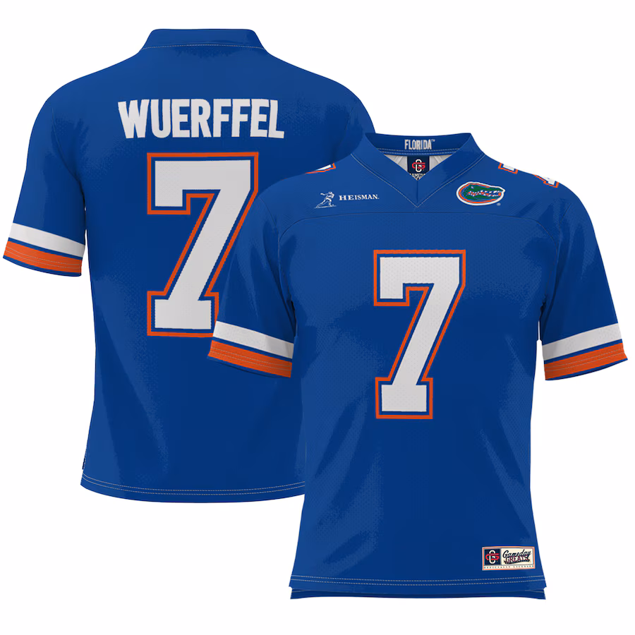 Youth Danny Wuerffel Royal Florida Gators Heisman Football Jersey - Puhuasuan