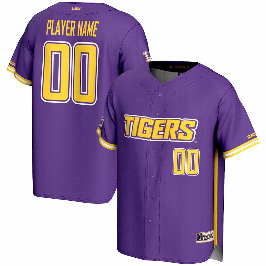 LSU Tigers GameDay Greats NIL Pick-A-Player Lightweight Baseball Jersey - Purple - Puhuasuan