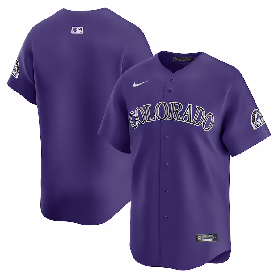 Men's Colorado Rockies  Nike Purple  Alternate Limited Jersey - Puhuasuan