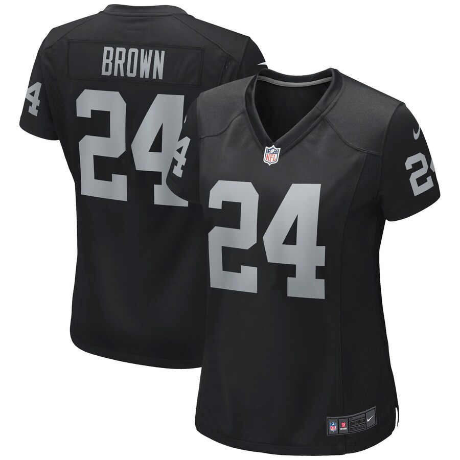 Women's Las Vegas Raiders Willie Brown Nike Black Game Retired Player Jersey - Puhuasuan