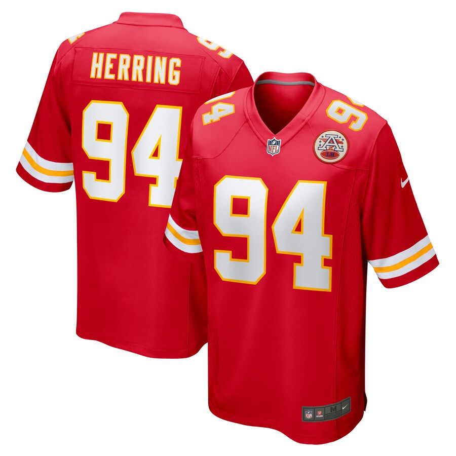 Men's Kansas City Chiefs Malik Herring Nike Red Team Game Player Jersey - Puhuasuan