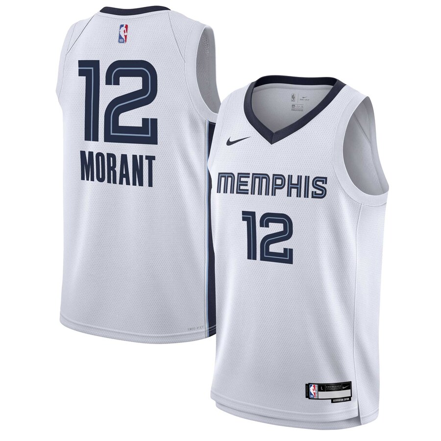Youth Memphis Grizzlies Ja Morant Nike White Swingman Jersey - Association Edition - Puhuasuan