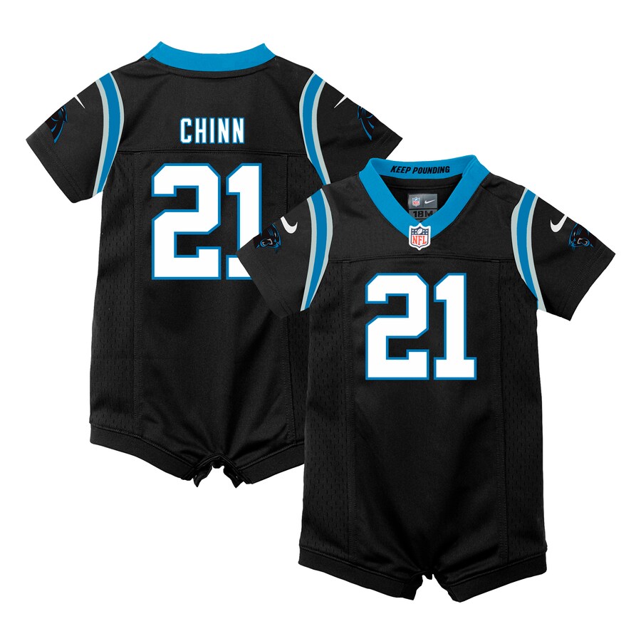 Newborn Carolina Panthers Jeremy Chinn Nike Black Romper Game Jersey - Puhuasuan