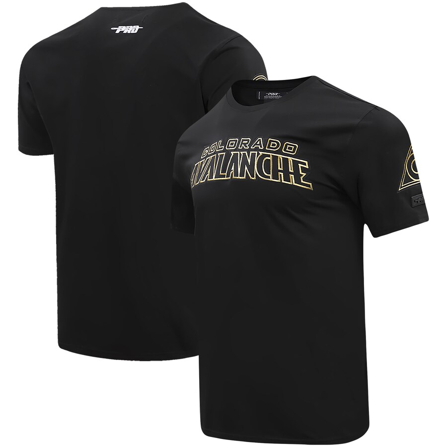 Men's Colorado Avalanche Pro Standard Black Wordmark T-Shirt - Puhuasuan