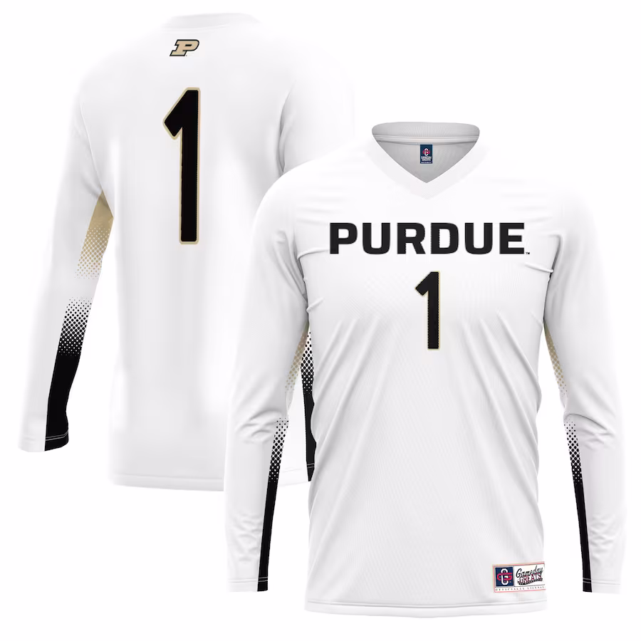 #1 Purdue Boilermakers GameDay Greats Unisex Lightweight Volleyball Jersey - White - Puhuasuan