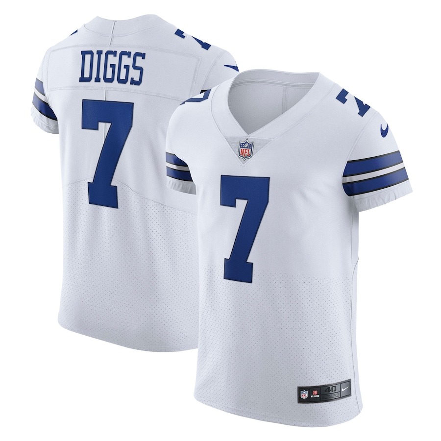 Men's Dallas Cowboys Trevon Diggs Nike White Vapor Elite Jersey - Puhuasuan