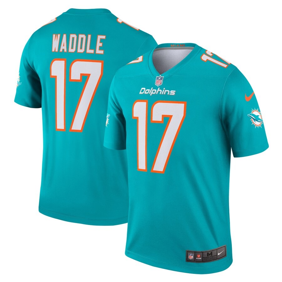 Men's Miami Dolphins Jaylen Waddle Nike Aqua Legend Jersey - Puhuasuan