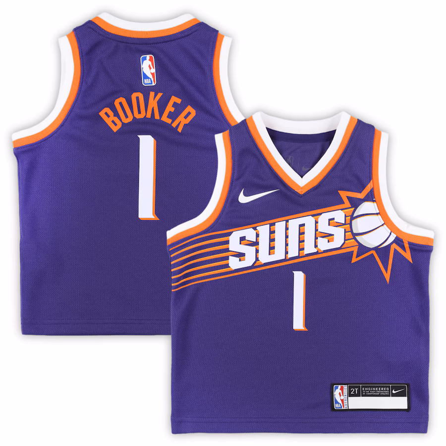 Toddler Phoenix Suns Devin Booker Nike Purple Swingman Player Jersey - Icon Edition - Puhuasuan