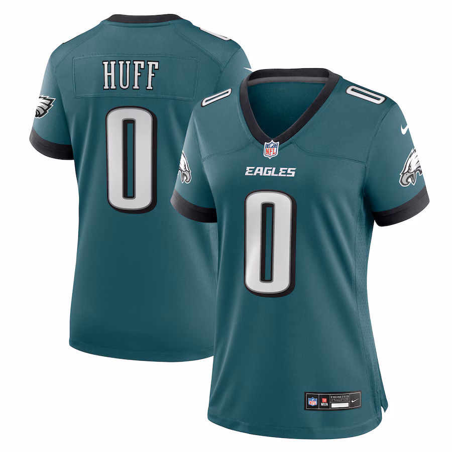 Women's Philadelphia Eagles Bryce Huff Nike Midnight Green Team Game Jersey - Puhuasuan