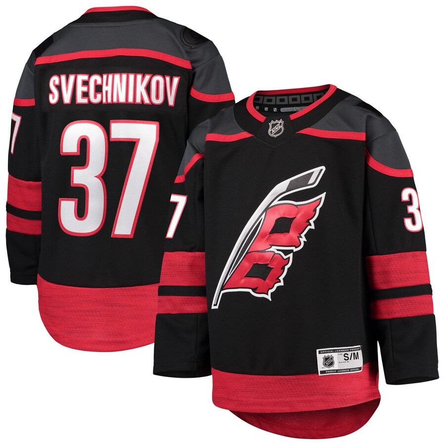 Youth Carolina Hurricanes Andrei Svechnikov Black Home Premier Player Jersey - Puhuasuan