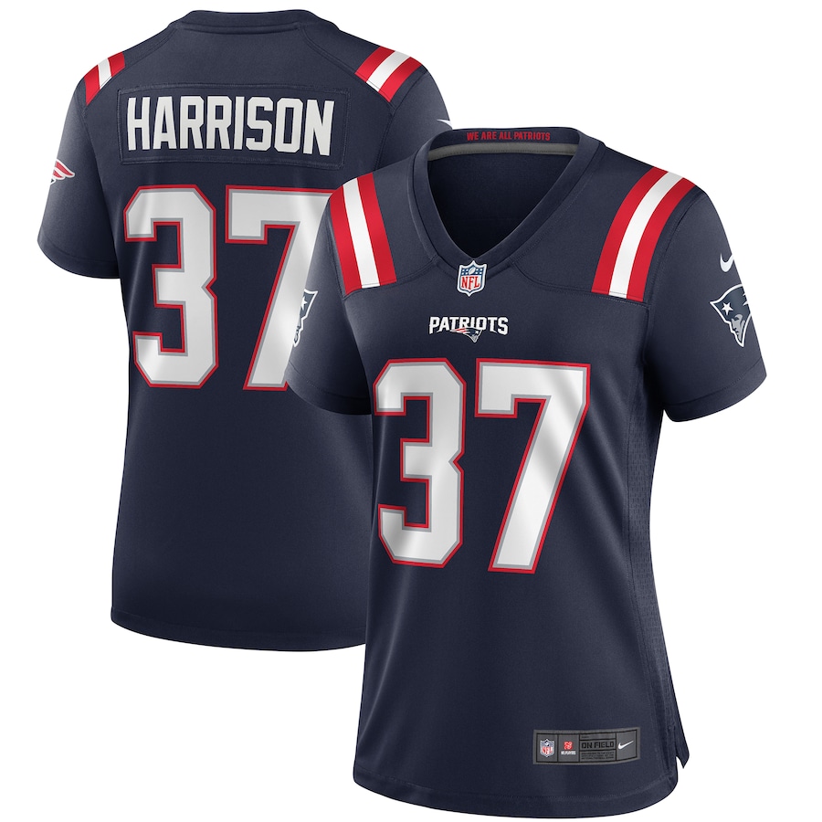 Women's New England Patriots Rodney Harrison Nike Navy Game Retired Player Jersey - Puhuasuan