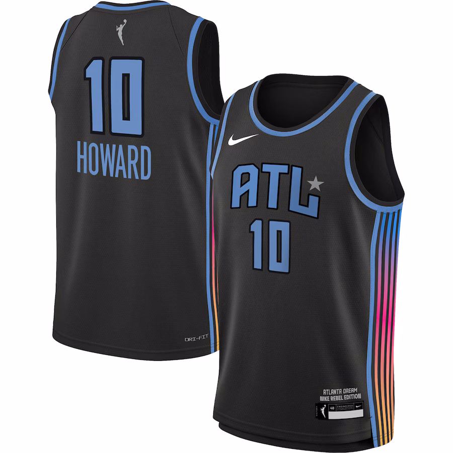 Youth Atlanta Dream Rhyne Howard Nike Anthracite 2021 Rebel Edition Victory Player Jersey - Puhuasuan