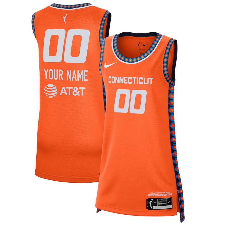 Unisex Connecticut Sun Nike Orange 2021 Explorer Edition Victory Custom Jersey - Puhuasuan