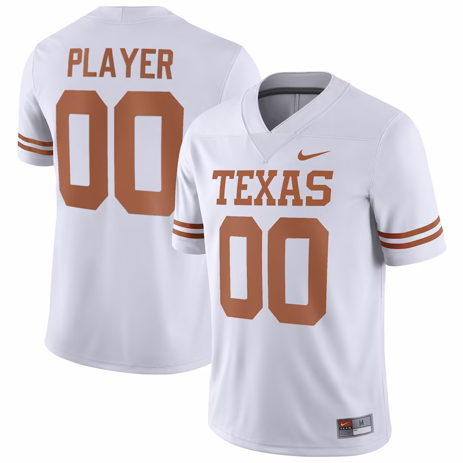Texas Longhorns Nike Pick-A-Player NIL Replica Football Jersey - White - Puhuasuan