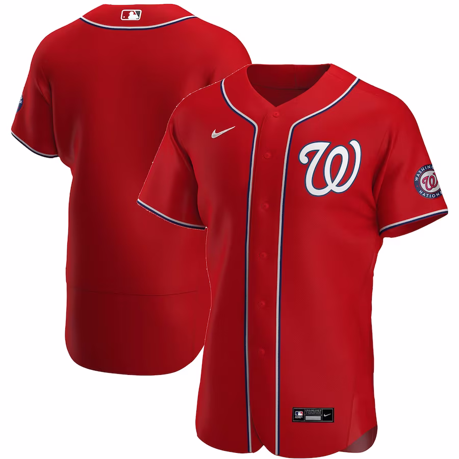 Men's Washington Nationals Nike Red Alternate Authentic Team Jersey - Puhuasuan