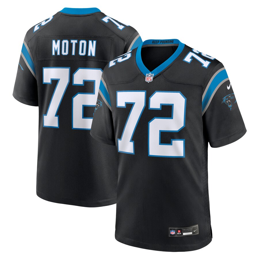 Men's Carolina Panthers Taylor Moton Nike Black Team Game Jersey - Puhuasuan