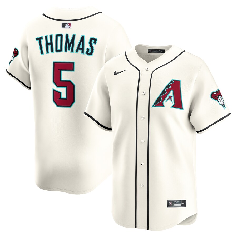 Men's Arizona Diamondbacks Alek Thomas Nike Cream Alternate Limited Player Jersey - Puhuasuan