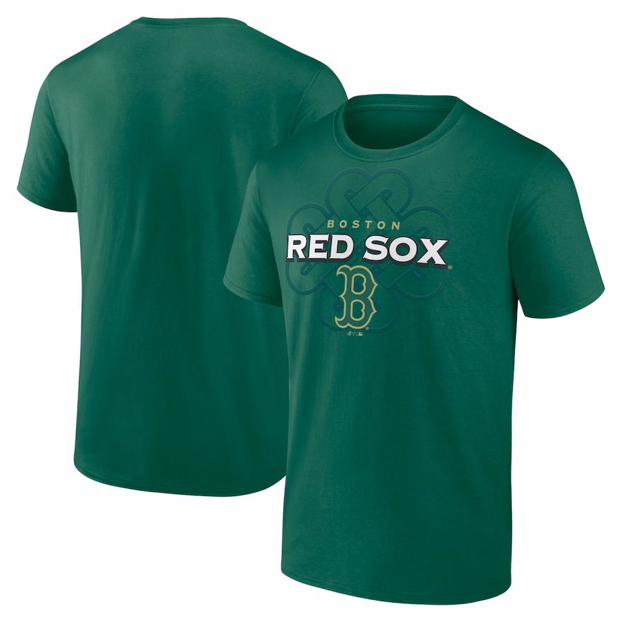 Men's Boston Red Sox Fanatics Kelly Green Celtic Luck T-Shirt - Puhuasuan