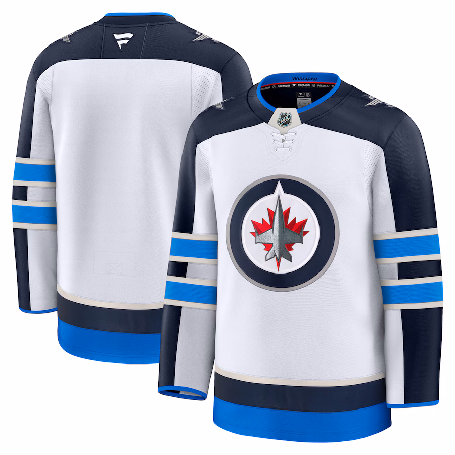 Men's Winnipeg Jets Fanatics White Away Premium Jersey - Puhuasuan