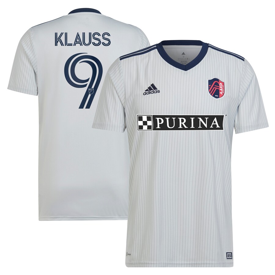 Men's St. Louis City SC Jo?o Klauss adidas Gray 2023 The Spirit Kit Replica Jersey - Puhuasuan