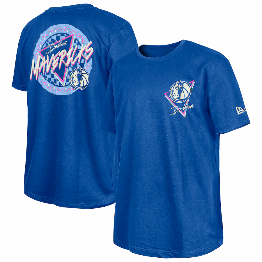 Dallas Mavericks  New Era Blue Glow-in-the-Dark T-Shirt - Puhuasuan