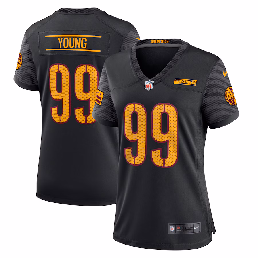 Women's Washington Commanders Chase Young Nike Black Player Jersey - Puhuasuan