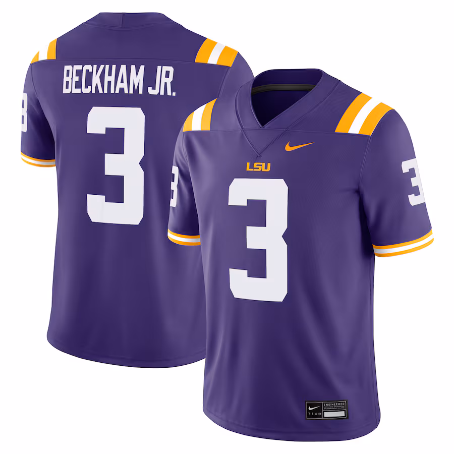 Men's Nike Odell Beckham Jr. Purple LSU Tigers Alumni Game Jersey - Puhuasuan