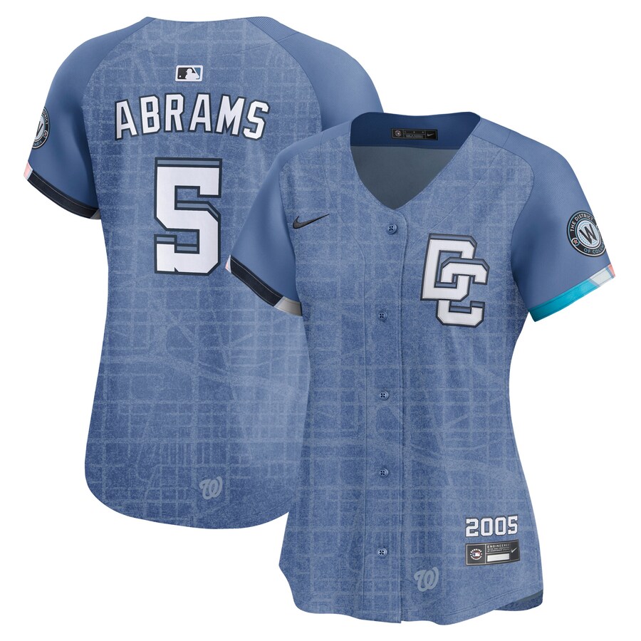Women's Washington Nationals CJ Abrams Nike Blue 2025 City Connect Limited Jersey - Puhuasuan