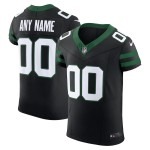Men's New York Jets Nike Legacy Black Alternate Vapor F.U.S.E. Elite Custom Jersey - Puhuasuan