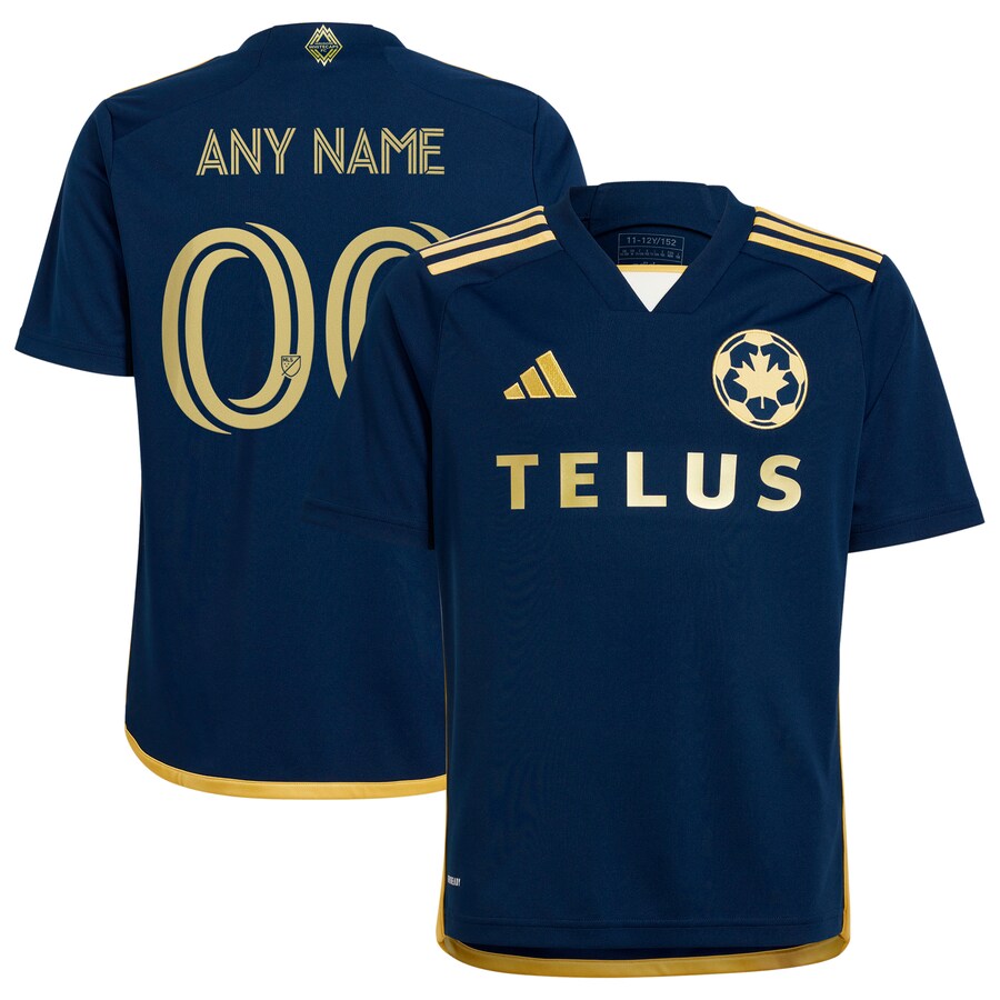 Youth Vancouver Whitecaps FC  adidas Navy 2024 The 50 Replica Custom Jersey - Puhuasuan