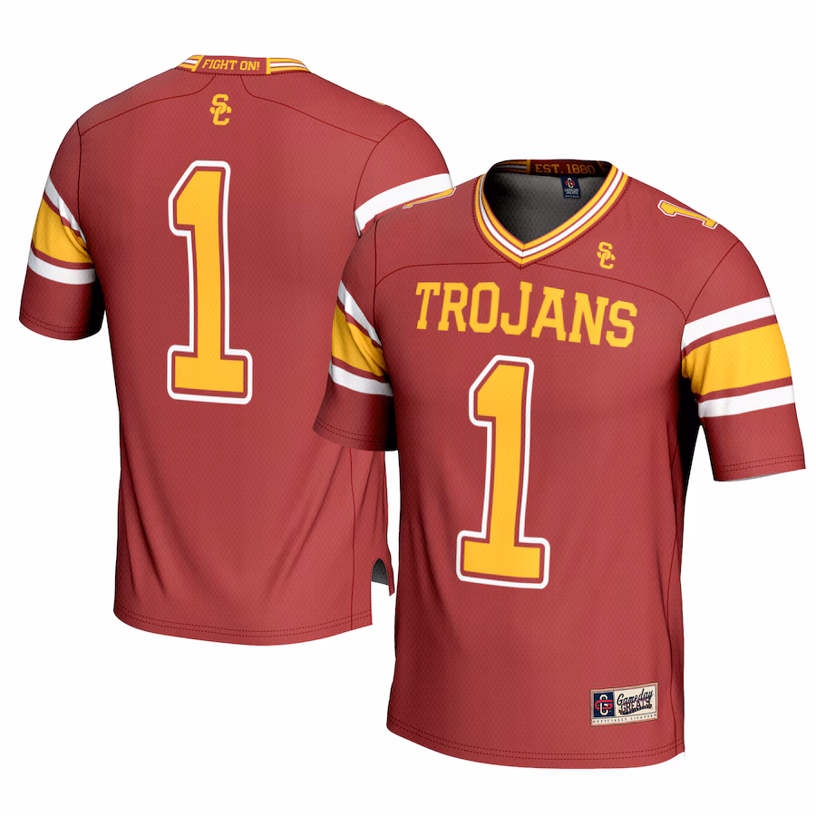 Men's GameDay Greats #1 Cardinal USC Trojans Football Jersey - Puhuasuan