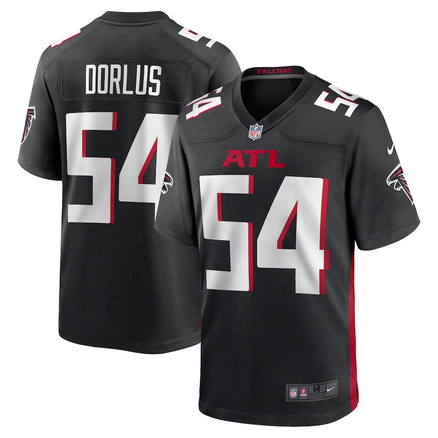 Men's Atlanta Falcons Brandon Dorlus Nike Black Team Game Jersey - Puhuasuan